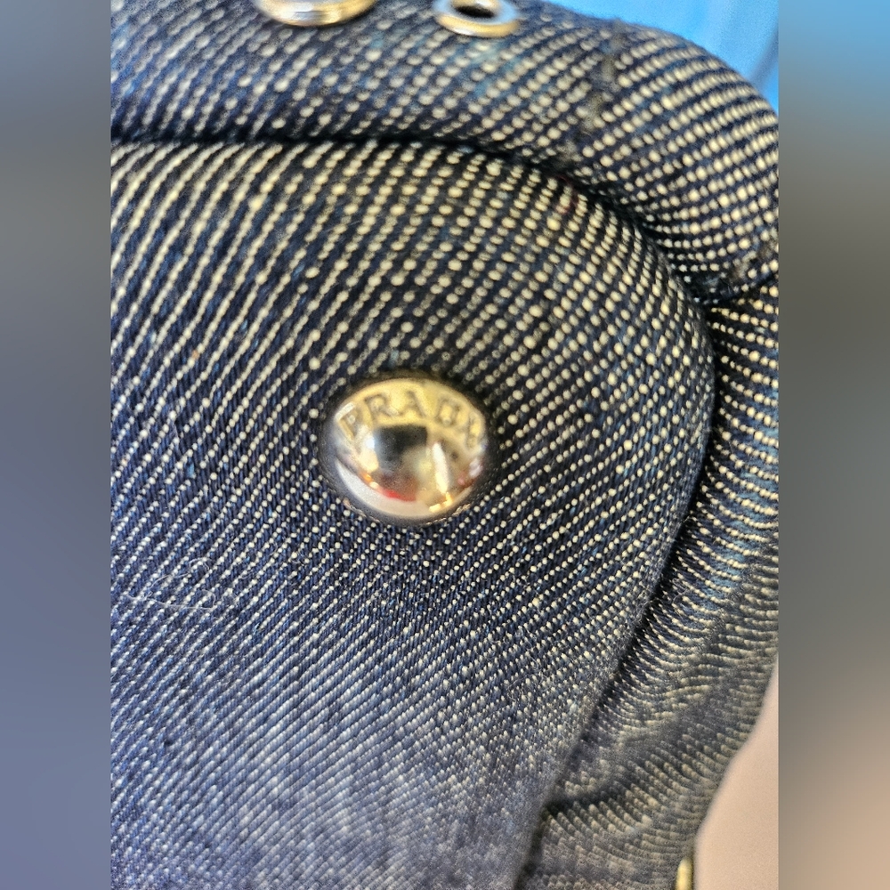 EUC Prada Canapa 2 way Studded Tote Bag - Picture 10 of 17